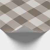 Buffalo Check Beige Cream Ivory Gingham Cadeaupapier (Hoek)