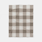 Buffalo Check Beige Cream Ivory Gingham Fleece Deken (Voorkant)