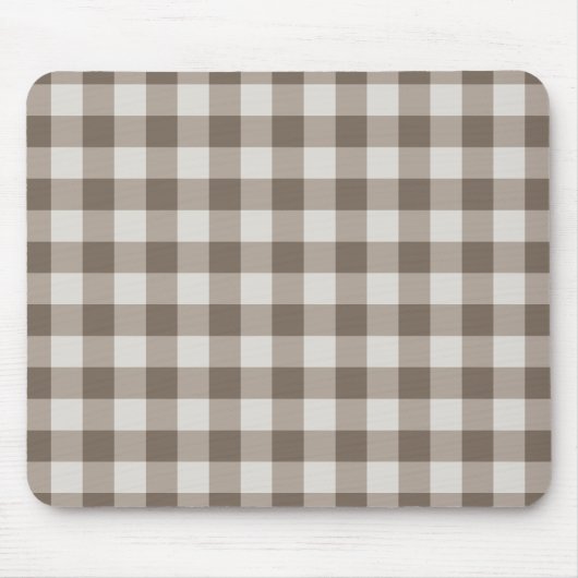Buffalo Check Beige Cream Ivory Gingham Muismat (Voorkant)