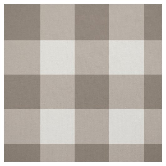 Buffalo Check Beige Cream Ivory Gingham Stof (Swatch)