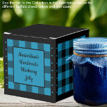 Buffalo Check - Blauw en Zwart - Klassiek Bedankdoosjes<br><div class="desc">Klassieke blauwe en zwarte buffel vink het voorkeursvakje aan. Tekst aan beide zijden van de doos is aanpasbaar. Als u de knop/tool 'ontwerp bewerken' gebruikt,  kunt u ook uw eigen afbeeldingen/foto's toevoegen. Andere kleurstellingen beschikbaar. Bekijk het Collectie van alle doosgroottes & buffels controleer kleuren hier: https://www.zazzle.com/collections/boxes_product_promotional_gift_buffalo_check-119842043554925619</div>