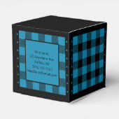 Buffalo Check - Blauw en Zwart - Klassiek Bedankdoosjes (Achterkant)