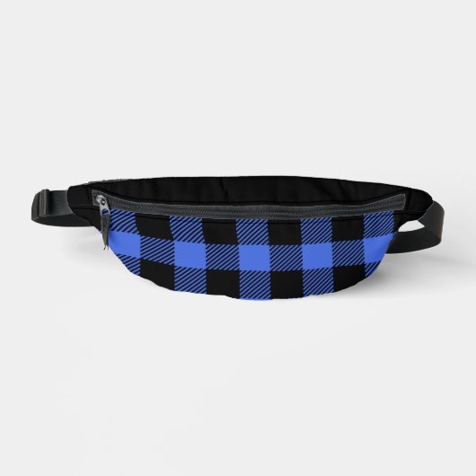 Buffalo Check Blauw en Zwart Lumberjack Plaid Heuptasje (Voorkant)