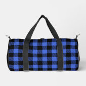 Buffalo Check Blauw en Zwart Lumberjack Plaid Plunjezak (Voorkant)