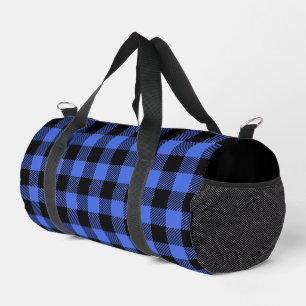 Buffalo Check Blauw en Zwart Lumberjack Plaid Plunjezak