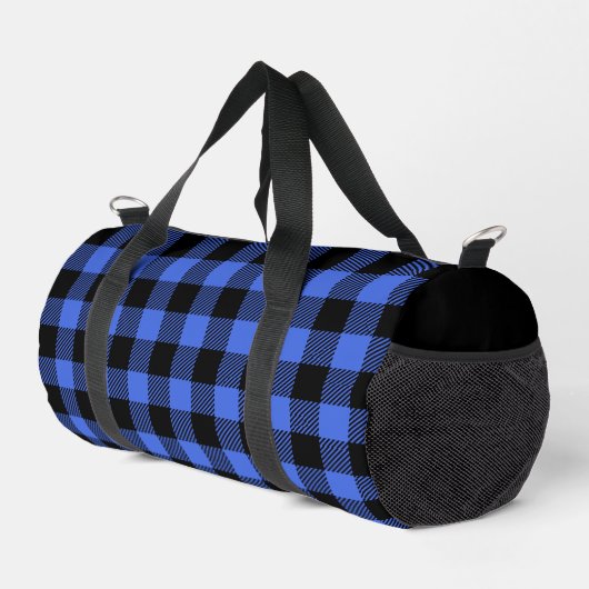 Buffalo Check Blauw en Zwart Lumberjack Plaid Plunjezak (Rechterhoek)