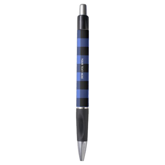 Buffalo Check Blue & Black Lumberjack Plaid Decor Pen (Voorkant Verticaal)