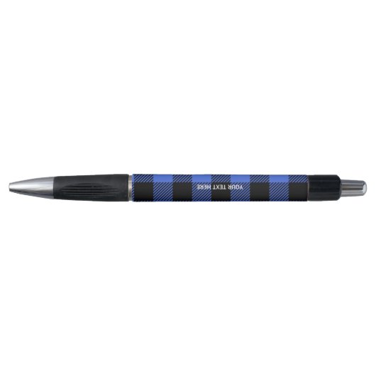 Buffalo Check Blue & Black Lumberjack Plaid Decor Pen (Voorkant)