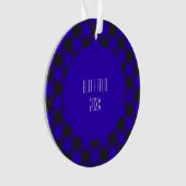 Buffalo Check Blue Clan Tartan Schots geruit Ornament (voorkant)