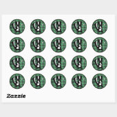 Buffalo Check Bos Skunk Feestelijke Ronde Sticker (Vel)