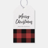 Buffalo Check Christmas Gift Label Cadeaulabel (Voorkant)