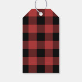 Buffalo Check Christmas Gift Label Cadeaulabel (Achterkant)