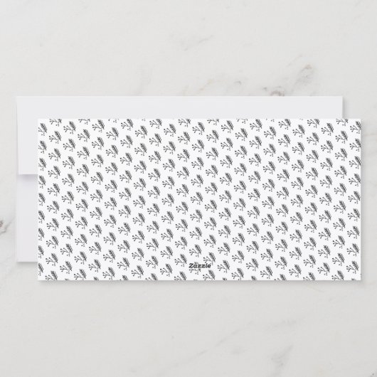 Buffalo Check FELIZ NAVIDAD zwart wit collage Feestdagenkaart (Achterkant)