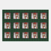 Buffalo Check Foto Kerstmis Inpakpapier Vel (Voorkant)