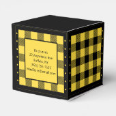 Buffalo Check - Geel en Zwart - Klassiek Bedankdoosjes (Achterkant)