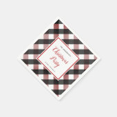 Buffalo Check Geplaagd Rustiek Kerstfeest Servet (Hoek)