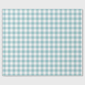Buffalo Check gingham patroon dusty turquoise Cadeaupapier (Vlak)