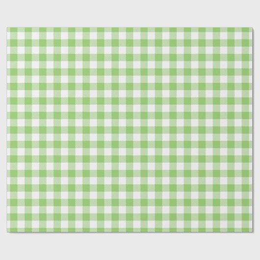 Buffalo Check gingham patroon kalk groen Cadeaupapier (Vlak)