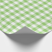 Buffalo Check gingham patroon kalk groen Cadeaupapier (Hoek)