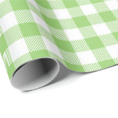 Buffalo Check gingham patroon kalk groen Cadeaupapier (Rol Hoek)