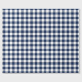 Buffalo Check gingham patroon marineblauw Cadeaupapier (Vlak)