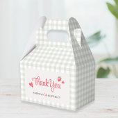 Buffalo Check Girl's Berry First Birthday Party Bedankdoosjes