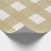 Buffalo Check Gold Simple Stylish Trendy Cadeaupapier (Hoek)