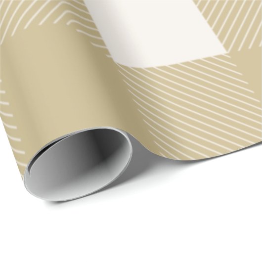 Buffalo Check Gold Simple Stylish Trendy Cadeaupapier (Rol Hoek)