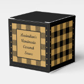 Buffalo Check - Goud en Zwart - Klassiek Bedankdoosjes (Voorkant Zijde)