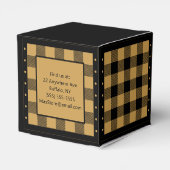 Buffalo Check - Goud en Zwart - Klassiek Bedankdoosjes (Achterkant)