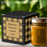 Buffalo Check - Goud en Zwart - Klassiek Bedankdoosjes<br><div class="desc">Klassieke karamel goud en zwarte buffel check gunst box. Tekst aan beide zijden van de doos is aanpasbaar. Als u de knop/tool 'ontwerp bewerken' gebruikt,  kunt u ook uw eigen afbeeldingen/foto's toevoegen. Andere kleurstellingen beschikbaar. Bekijk het Collectie van alle doosgroottes & buffels controleer kleuren hier: https://www.zazzle.com/collections/boxes_product_promotional_gift_buffalo_check-119842043554925619</div>