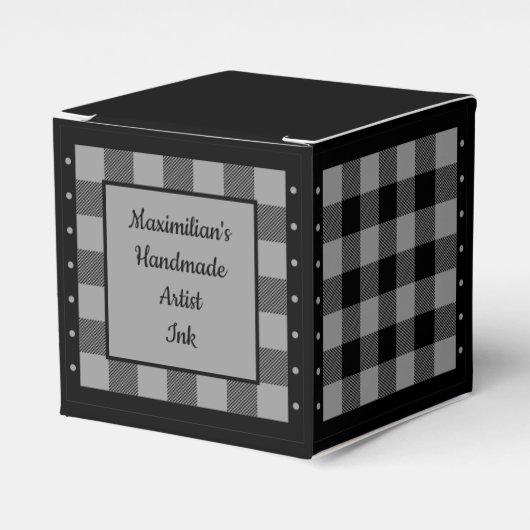 Buffalo Check - Grijs en Zwart - Classic Bedankdoosjes (Voorkant Zijde)