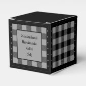 Buffalo Check - Grijs en Zwart - Klassiek Bedankdoosjes (Voorkant Zijde)