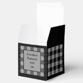Buffalo Check - Grijs en Zwart - Klassiek Bedankdoosjes (Geopend)