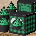 Buffalo Check - Groen en Zwart - Hart Favoriet Box Bedankdoosjes<br><div class="desc">Hartgroen en zwarte buffel vink het voorkeursvakje aan. Tekst op de achterkant van de doos is aanpasbaar. Als u de knop/tool 'ontwerp bewerken' gebruikt,  kunt u ook uw eigen afbeeldingen/foto's toevoegen. Andere kleurstellingen beschikbaar. Bekijk het Collectie van alle doosgroottes & buffels controleer kleuren hier: https://www.zazzle.com/collections/boxes_product_promotional_gift_buffalo_check-119842043554925619</div>