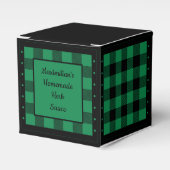 Buffalo Check - Groen en Zwart - Klassiek Bedankdoosjes (Voorkant Zijde)