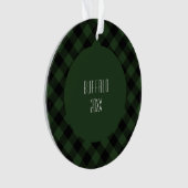 Buffalo Check Groene Clan Tartan Schots Plaid Ornament (voorkant)