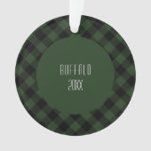 Buffalo Check Groene Clan Tartan Schots Plaid Ornament (voorkant)