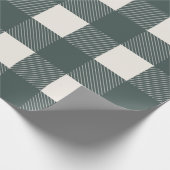 Buffalo check Hunter Green Simple Stylish Trendy Cadeaupapier (Hoek)