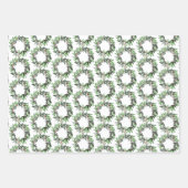 Buffalo Check Krans Typewriter Tekst Kerst Inpakpapier Vel (Voorkant)