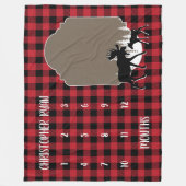 Buffalo Check Lumberjack Baby Milestone Fleece Deken (Voorkant)