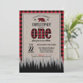 Buffalo Check Lumberjack Boy 1st Birthday Kaart (Staand voorkant)