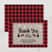 Buffalo Check Lumberjack Hartelijk dank Bedankkaart (Voorkant / Achterkant)