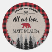 Buffalo Check Lumberjack Hartelijk dank Ronde Sticker (Voorkant)