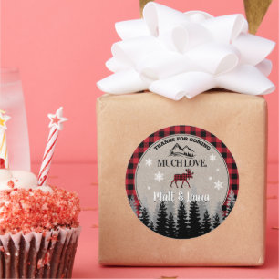 Buffalo Check Lumberjack Hartelijk dank Ronde Sticker