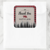 Buffalo Check Lumberjack Hartelijk dank Vierkante Sticker (Tas)