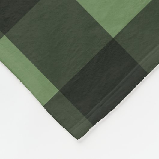 Buffalo Check Lumberjack Plaid Custom Kleur Groen Fleece Deken (Hoek)