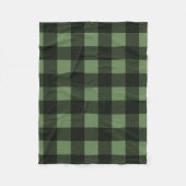 Buffalo Check Lumberjack Plaid Custom Kleur Groen Fleece Deken (Voorkant)