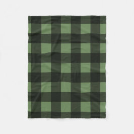 Buffalo Check Lumberjack Plaid Custom Kleur Groen Fleece Deken