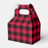 Buffalo Check Lumberjack Red Black Gable Favor Box Bedankdoosjes (Achterkant)